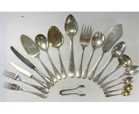 A 171-piece set of early 20th century German metalwares silver cutlery and flatware, mark of Gebrüder Reiner, Krumbach, circa