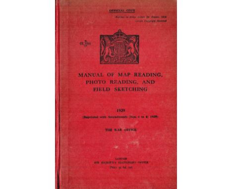 Manual of Map Reading, Photo Reading, and Field Sketching by The War Office 1940 Hardback Book published by His Majesty's Sta