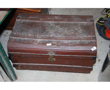 A metal trunk.