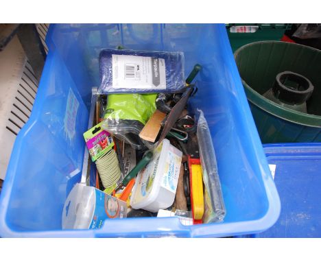 Gardening tools, raw plug kit, drill set, etc.