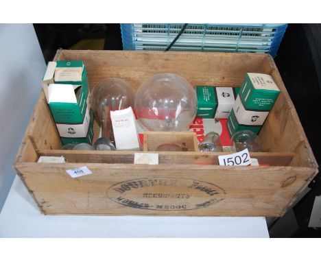 Quantity of light bulbs, mixed large and small.