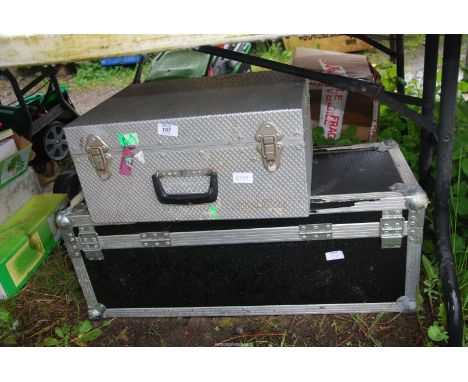 An Aluminium case plus a trunk.