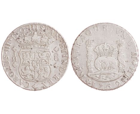 8 reales. 1762. Lima. JM. Rayas en reverso. Ar. CAL-837. MBC-/MBC.
