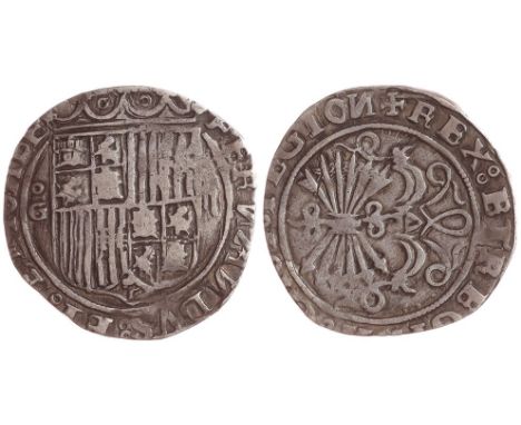 2 reales. Granada. Escudo entre G - II y en reverso K. Escasa. Ar. CAL-246. MBC+.