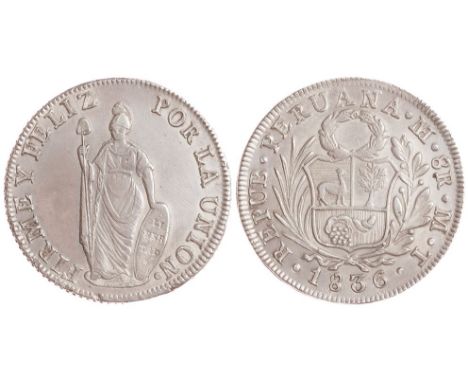 8 reales. 1836. Lima. MT. Ar. KM-142.3. EBC-.