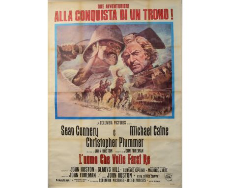 The Man Who Would Be King (1976) Italian 4 Foglio, starring Sean Connery, Michael Caine, Columbia, linen backed 78 x 55 inche