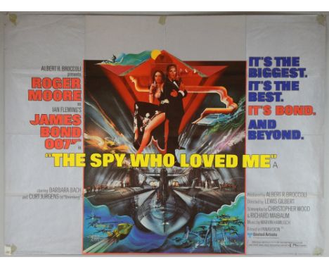 James Bond The Spy Who Loved Me (1977) British Quad film poster, starring Roger Moore, United Artists, folded 30 x 40 inches 