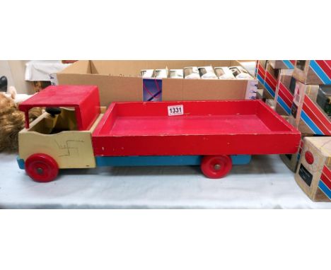 A large vintage wooden truck 