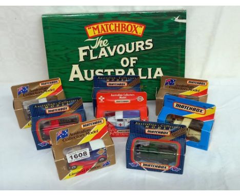 8 Matchbox MB38 limited edition Australian collectors models in the flowers of Australia gift set 