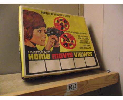 A boxed vintage instant home movies viewer with world cup Mexico 1970 Brazil v Italy 8mm film 
