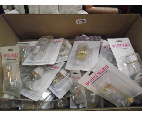 A large box of dolls house My Little World lamps and lighting 