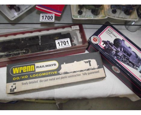 A Wrenn 00/0H W2204 LMS tank loco Hornby engine Rivarossi box and Bachmann branchline v1/3 class loco 