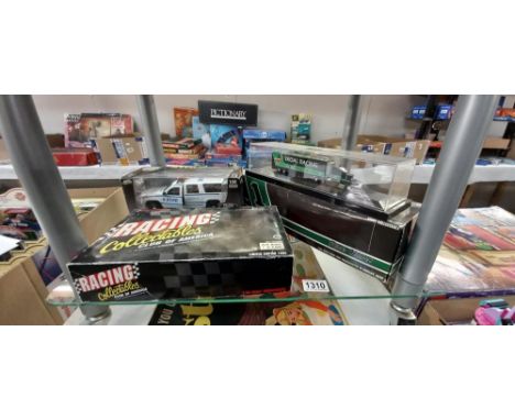 3 boxed American limited edition diecast including Skoal racing and Brett Bodine 1/64 scale transporter etc 