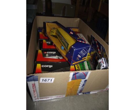 A quantity of 1970's/80's boxed Corgi toys including David Brown tractor etc 