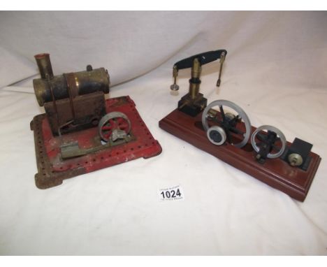 A vintage Mamod stationary engine and 1 other item 