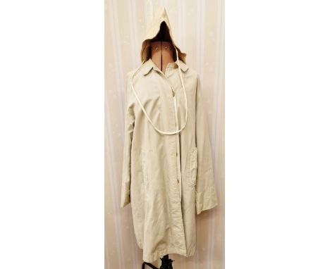 Five Burberry macs&nbsp;all labelled 'Burberry', varying colours and a Jaeger 1970's cream overcoat&nbsp;with three button fa