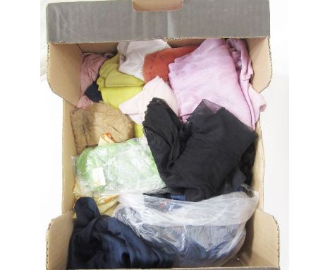 Large quantity of silk vintage stockings&nbsp;in various colours, black, orange, purple, cream, yellow, blue, green, etc,&nbs
