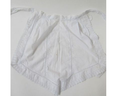 Edwardian blouse&nbsp;with pintucks, lace and crocheted trimming, a small cotton cami&nbsp;with broderie anglais with blue ri