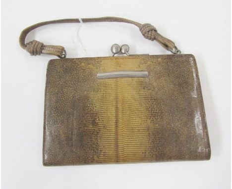 Vintage brown leather handbag&nbsp;with original label 'Montana Calf', made from the skin of the calf of the water buffalo, s