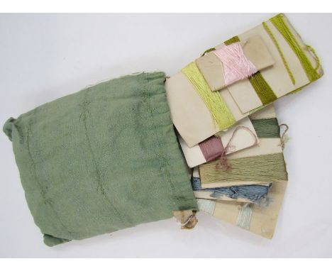 Assorted vintage silk threads&nbsp;and embroidery threads&nbsp;(2 bags)&nbsp;