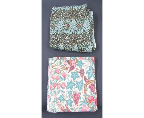 Seven vintage Liberty single curtains&nbsp;to include 'Melrose' pattern, 'Lizzie', 'Peacock Garden' adapted from Walter Crane