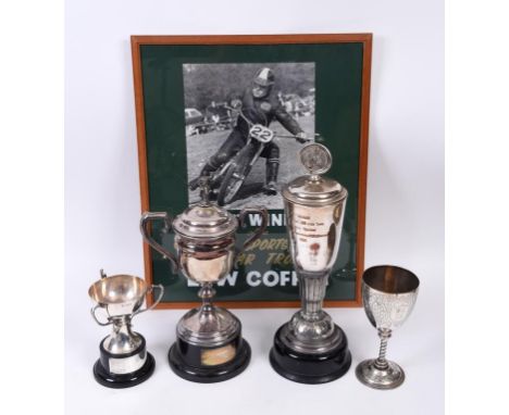 The Lew Coffin archive of trophies, awards, medallions, mugs, photographs, certificates, ephemera, and other items related to