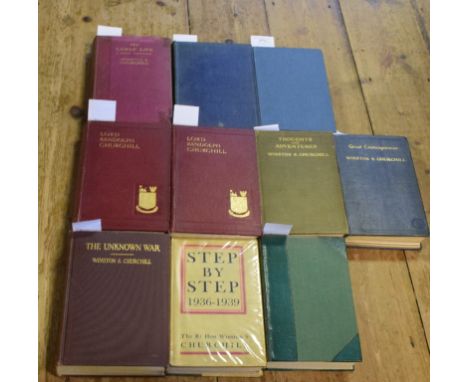 Churchill (Winston S) Step By Step 1936-1939, half calf, slight shelfware, London 1939, ibid The Unknown War, Great Contempor
