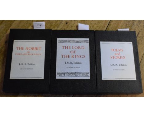 Tolkien (JRR) The Lord of The Rings, De Luxe Edition, cloth, cased, London 1979, ibid Poems and Stories, and The Hobbit (3) 