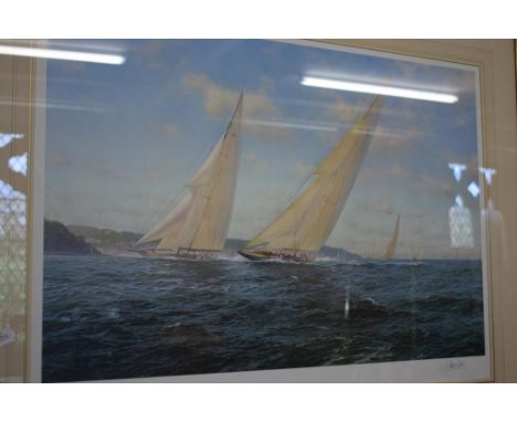 A J Steven Dews limited edition print, J Class - Cowes 1934, 330/600, signed in pencil to margin
