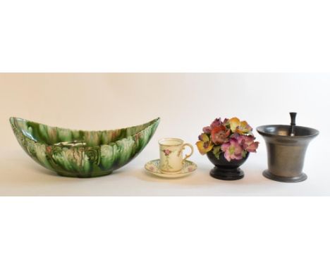 A Mason's wash jug and bowl, a WWI commemorative beaker, Sir David Beatty's Historical Signal, others, a mahogany tea caddy, 
