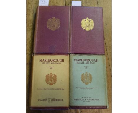 Churchill (Winston S) Marlborough His Life and Times, four vols, cloth, two with dw, corners and edges knocked (4)   Conditio