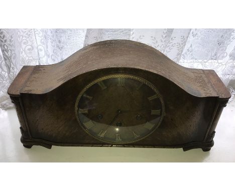 A chiming mantle clock to play either Westminster charms or Whittington. 46 w x 23cms h. 