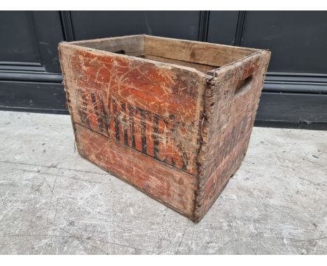 An old R. White's stained pine twelve bottle crate,&nbsp;40.5cm wide.&nbsp; 