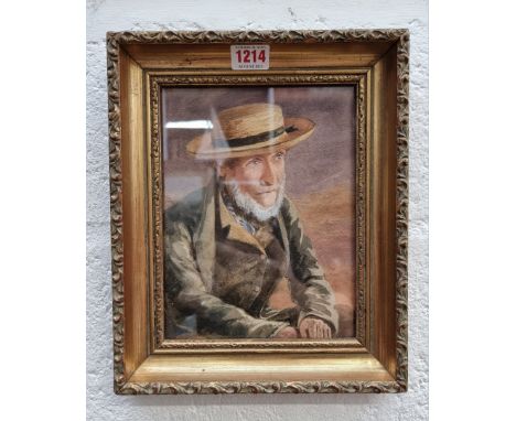 British School, bust length portrait of a gentleman with a chin-strap beard, watercolour, 21 x 16cm.&nbsp;&nbsp; 