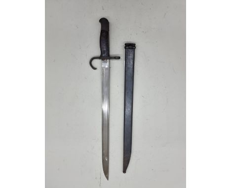 A Japanese type 30 bayonet and scabbard,&nbsp;with 40cm blade.