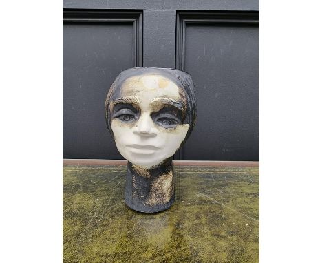 Studio Pottery:&nbsp;a ceramic head planter, by Andre Loret for Sidmouth Pottery, 21.5cm high.&nbsp; 