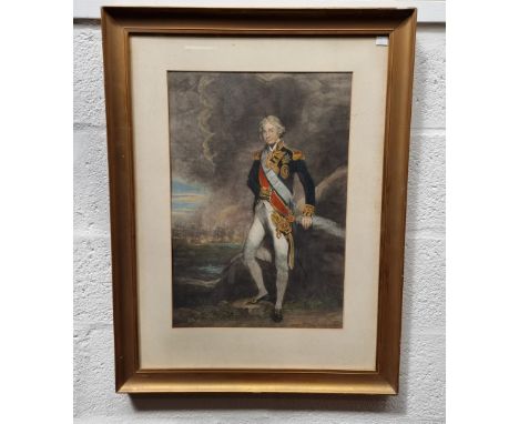 After Sir John Hoppler, Admiral Lord Nelson, colour print, 57 x 39cm.&nbsp; 