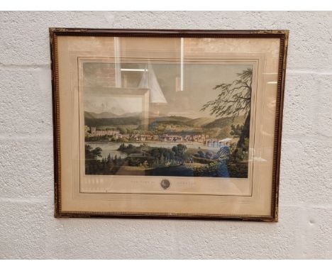 After E Clark, 'The Town of Elgin'; 'The Town of Dunkeld', a pair, lithograph, I.39 x 56cm. (2) 