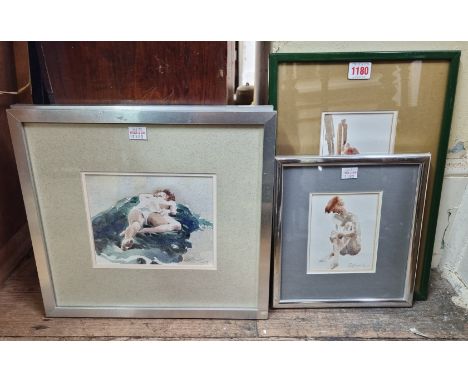 R Kil...,&nbsp;life studies, four works, each indistinctly signed, watercolour, largest 14 x 18cm. (4)&nbsp;&nbsp; 
