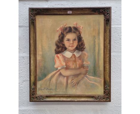 Wilson Patrick,&nbsp;half length portrait of a young girl, oil on canvas, 65 x 54.5cm. 