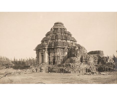 * India. An album of 19 mounted photographs of the Sun Temple, Konark (Odisha), c. 1910, gelatin silver prints, one of the Te