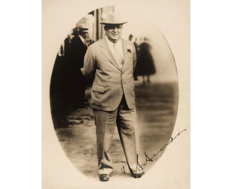 * La Guardia (Fiorello, 1882-1947), American attorney and politician, 99th Mayor of New York City 1934-46. Signed Photograph,