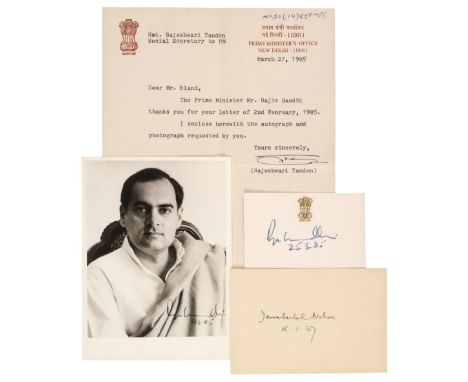 * Gandhi (Rajiv, 1944-1991), Indian politician who served as Prime Minister of India from 1984 until his assassination in 198
