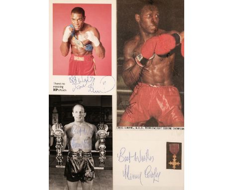 * Sporting autographs. A collection of approximately 250 autographs, mainly boxing, football, motor racing and horse racing, 