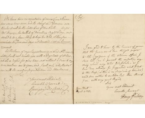 * Amyand (Claudius, 1718-1774), Whig politician and government official. An archive of approximately 300 Autograph Letters Si