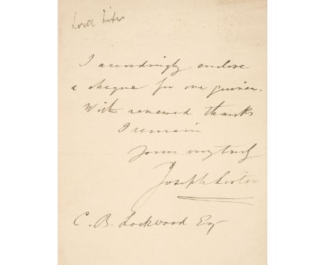 * Lister (Joseph, 1827-1912), British surgeon, medical scientist, and a pioneer of antiseptic surgery and preventive healthca