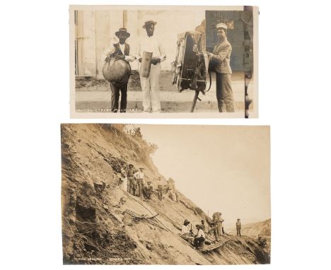 * Panama &amp; Cuba. An album containing 26 corner-mounted gelatin silver print photographs, c. 1900-1910, comprising 12 phot