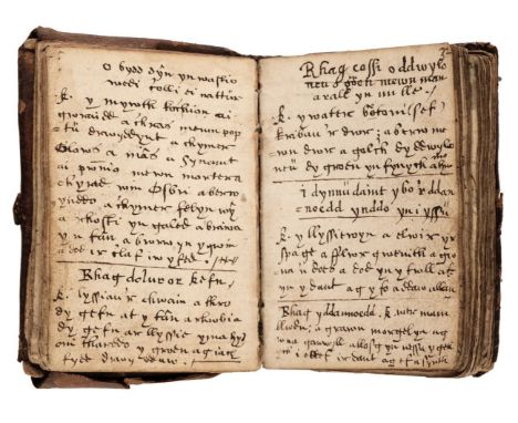  Welsh Manuscript. A manuscript almanack in the hand of Edward Williams, Llansilin, Montgomeryshire, 1666-1667,approximately 