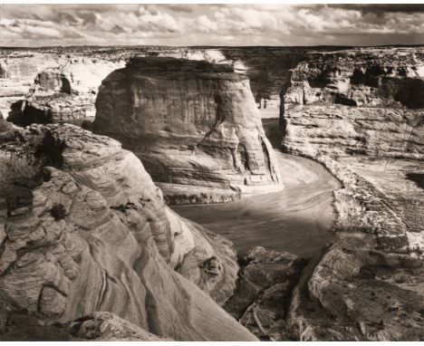 * Adams (Ansel, 1902-1984). Canyon de Chelly, Arizona, c. 1947, later gelatin silver print press print, stamped to verso 'Ans