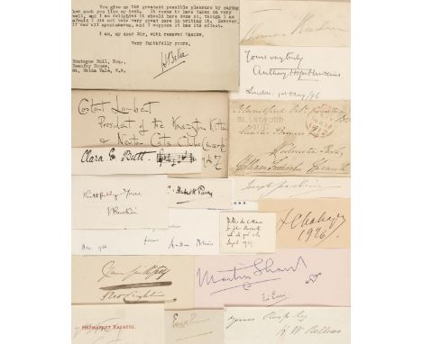 * Signatures. An assorted group of approx. 225 signatures, mostly 19th century, a few earlier and later, by luminaries from t